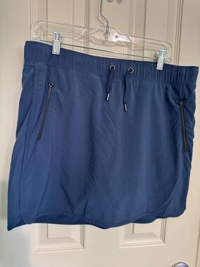 Athleta Blue Drawstring Athletic Skort